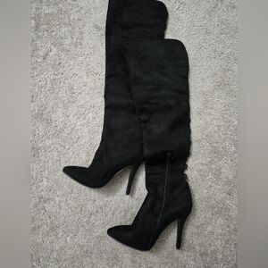 Sleek Black Over the Knee Boots
